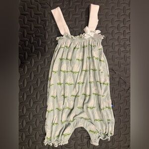 Kickee Pants Aloe Ixora Ruffle Romper 18-24 Months Adjustable Straps Girls